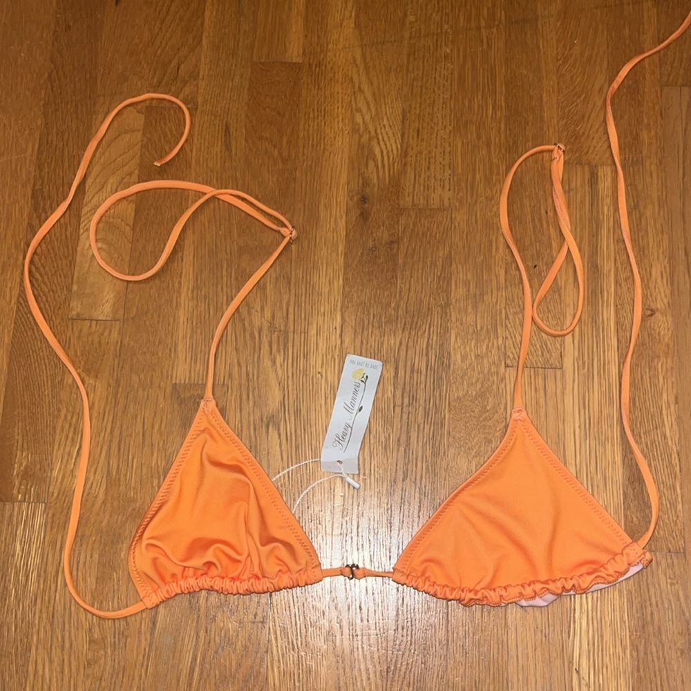 Heavy Manners Orange Triangle Bikini Top
